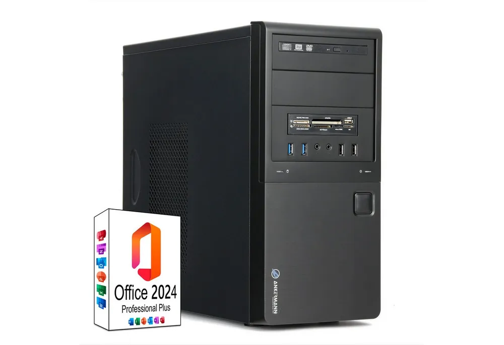 ANKERMANN-PC Smart Office PC (Intel Core i7 7700, Core Onboard Graphics, 16 GB RAM, 480 GB SSD, Luftkühlung)