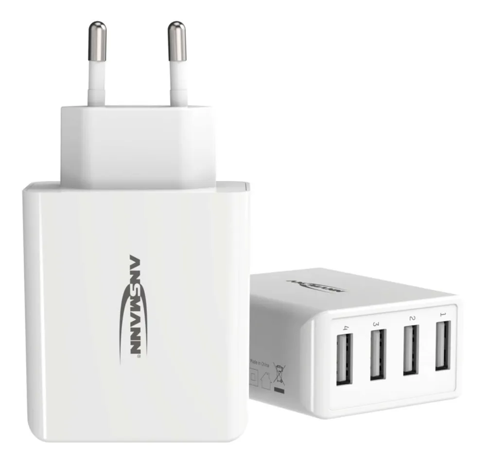 1001-0113 Home Charger HC430 weiß / 6 A / 30 W / 4 Port Ladegerät (USB-A)