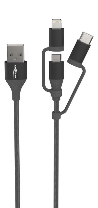 1700-0136 USB 3in1 Daten und Ladekabel 120 cm
