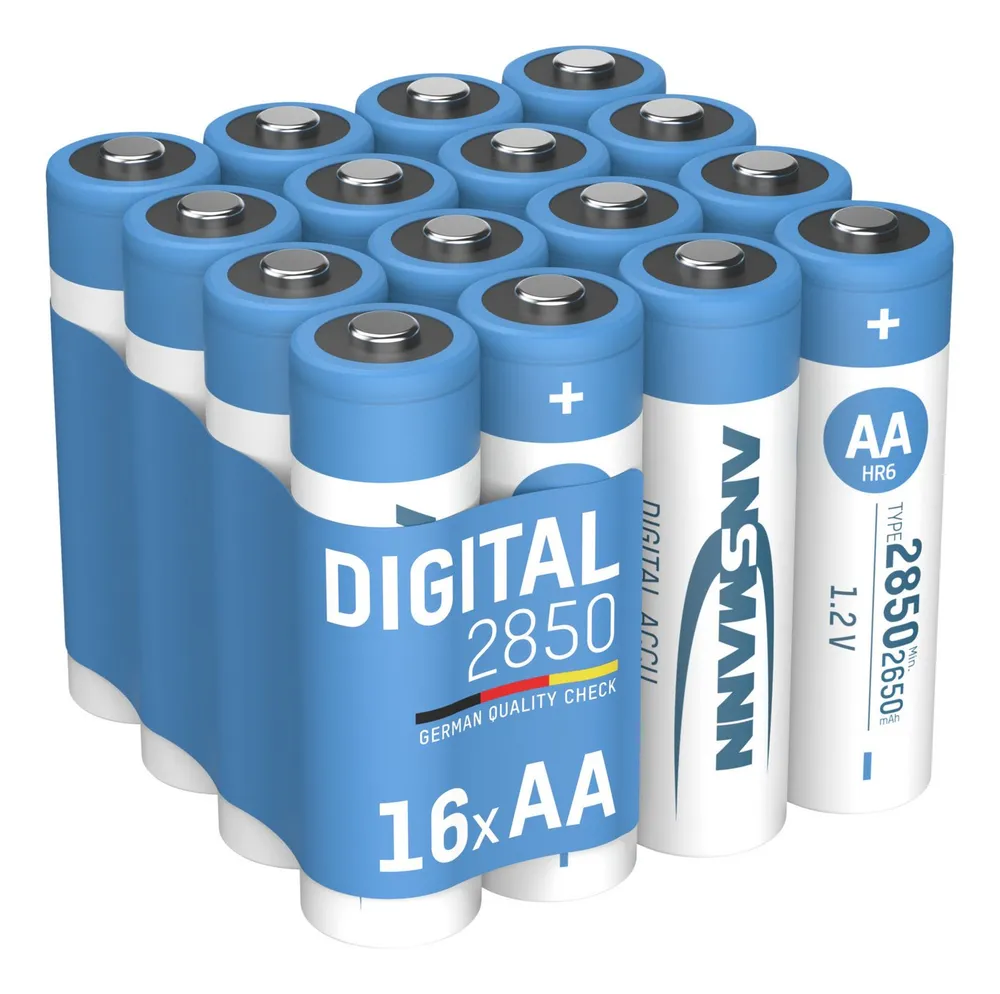 ANSMANN AG Akku AA min. 2650 mAh 1,2V NiMh, 16 Stück Akku 2650 mAh (1.2 V)