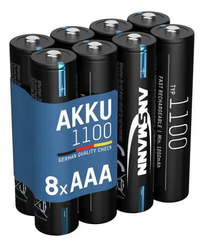ANSMANN AG Akku Micro AAA 1050 mAh 1,2V Ni-MH, 8 Stück Akku 1050 mAh (1.2 V)