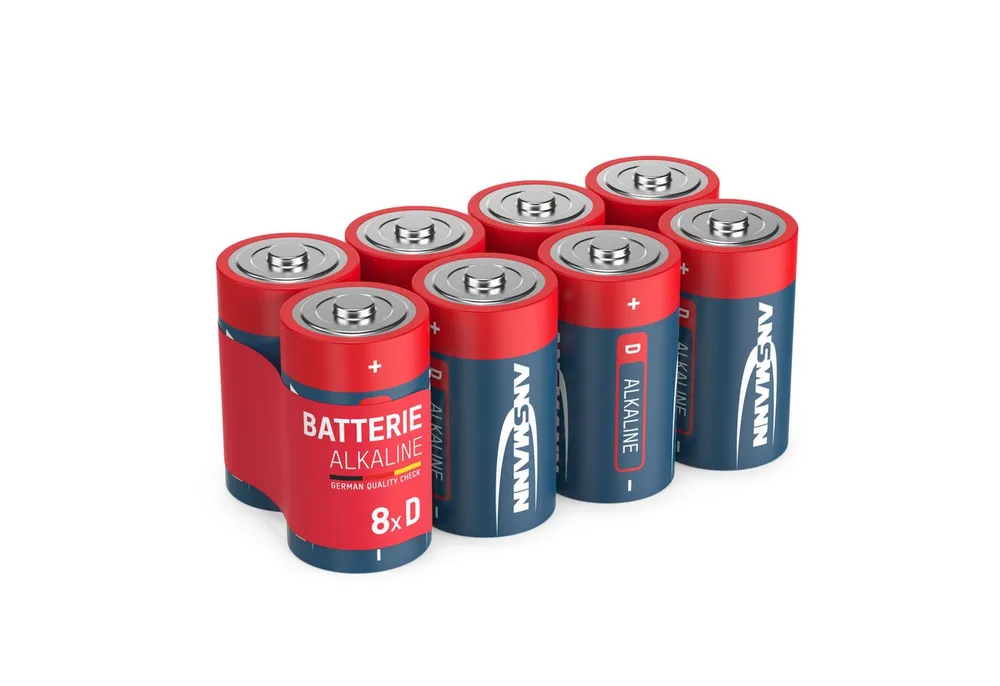 ANSMANN AG Alkaline Batterien Mono D LR20 1,5V, 8 Stück Batterie