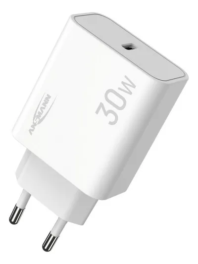 ANSMANN AG USB C Schnellladegerät PD 30W, universell iPhone Samsung Netzteil USB-Ladegerät