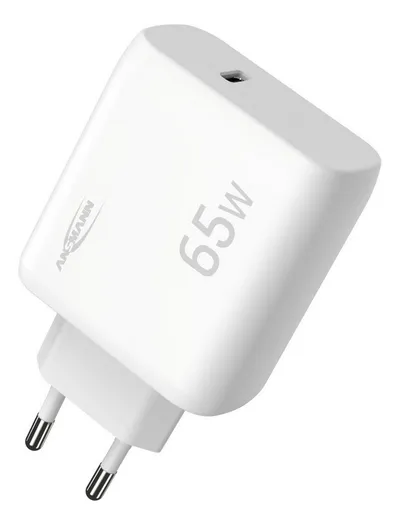 ANSMANN AG USB C Schnellladegerät PD 65W Universell iPhone Samsung USB-Ladegerät