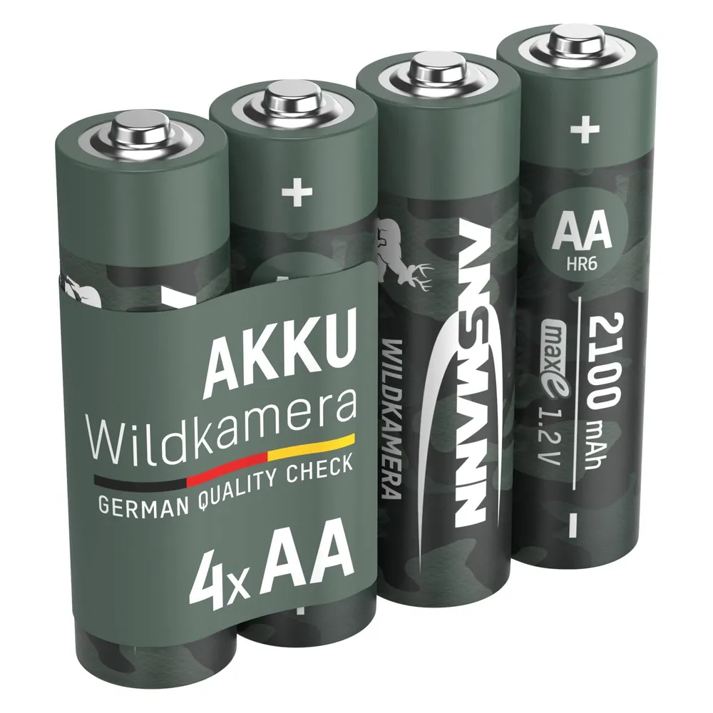 ANSMANN Akku Mignon AA Typ 2100, für Wildkamera, 4 Stück
