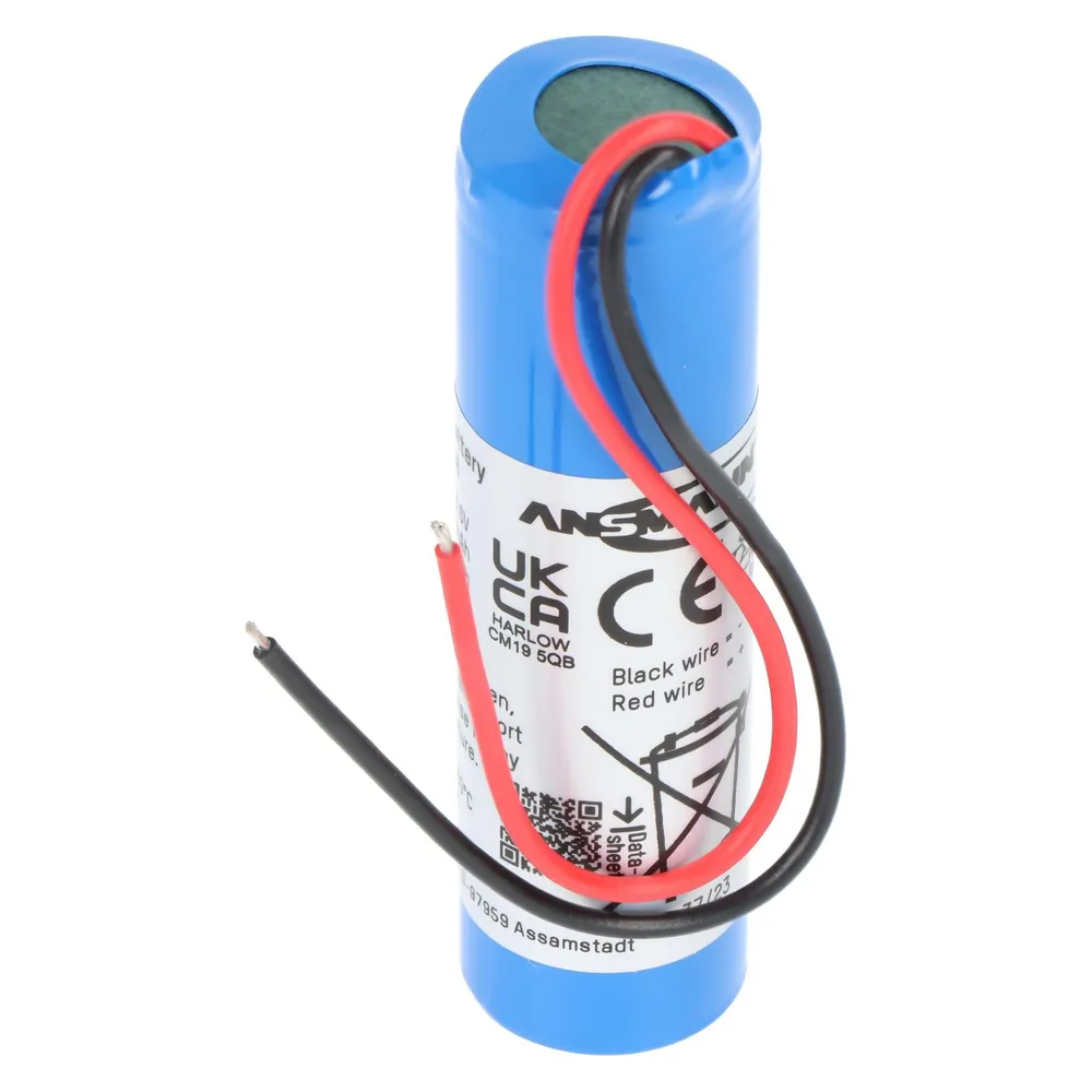 Ansmann Akkupack Li-ion 3,7V 2600mAh 1S1P mit 10cm Kabel, 1INR19 / 66-1, 2347-3008-06