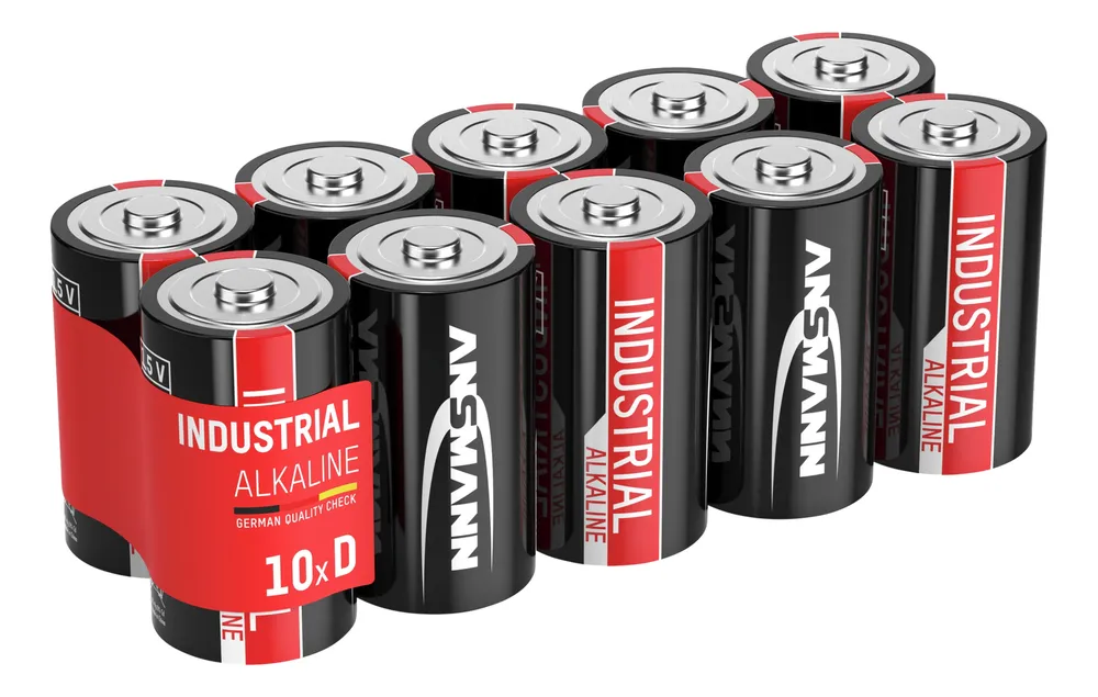 ANSMANN Alkaline Batterie Mono D / LR20, Industrial, 10 Stück