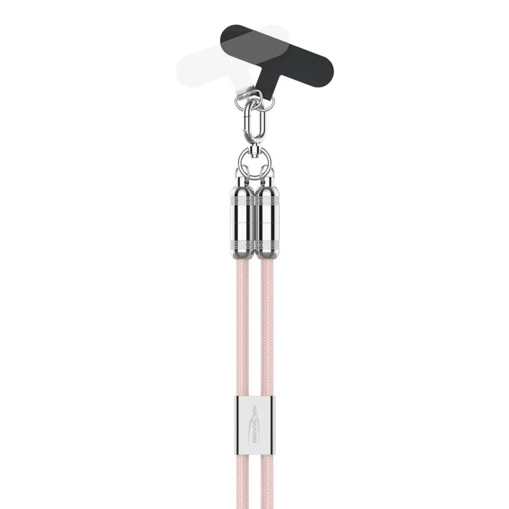 Lanyard Kabel USB Typ-C zu Lightning, 120 cm / rose