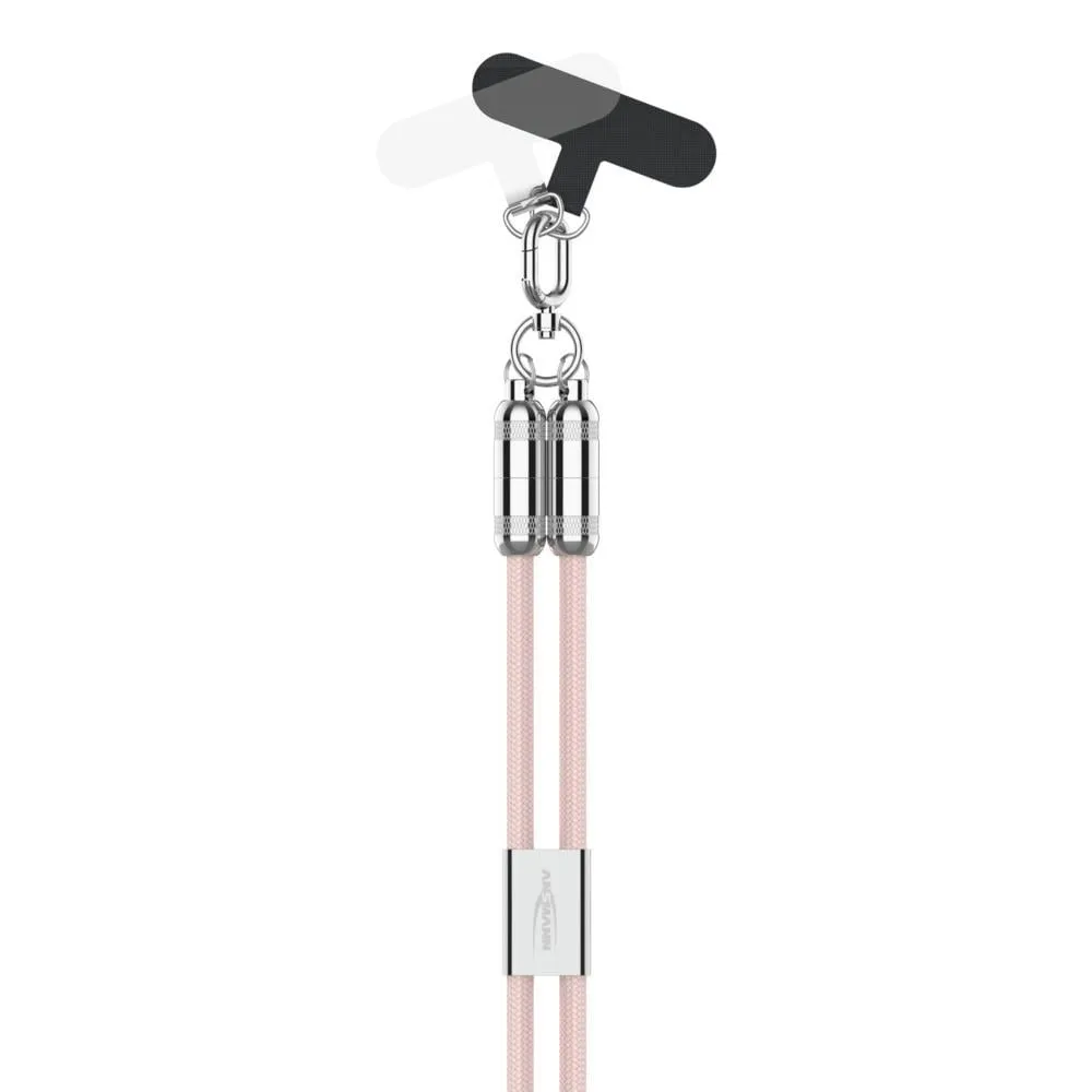 Lanyard Kabel USB Typ-C zu USB Typ-C, 120 cm / rose