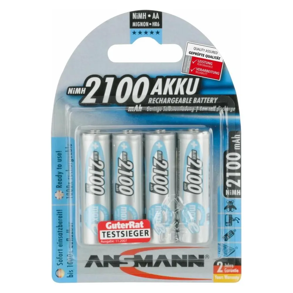 NiMH Akku Mignon AA 2100 mAh maxE 4er Blister Akku
