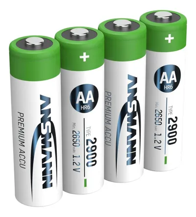 NiMH Akku Mignon AA Typ 2900 (min. 2650 mAh) 4er Papierblister