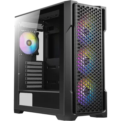 Antec AX90 RGB Midi-Tower, gehärtetes Glas, USB 3.0, schwarz