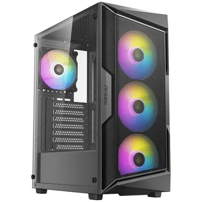Antec AX61 Elite Midi-Tower, gehärtetes Glas, ARGB, USB 3.0, schwarz