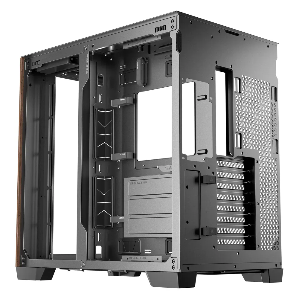 PC Gehäuse Antec C8 Wood Full Tower Schwarz Holz Glas Stahl
