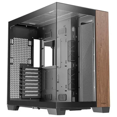 PC Gehäuse Antec C8 Wood Full Tower Schwarz Holz Glas Stahl