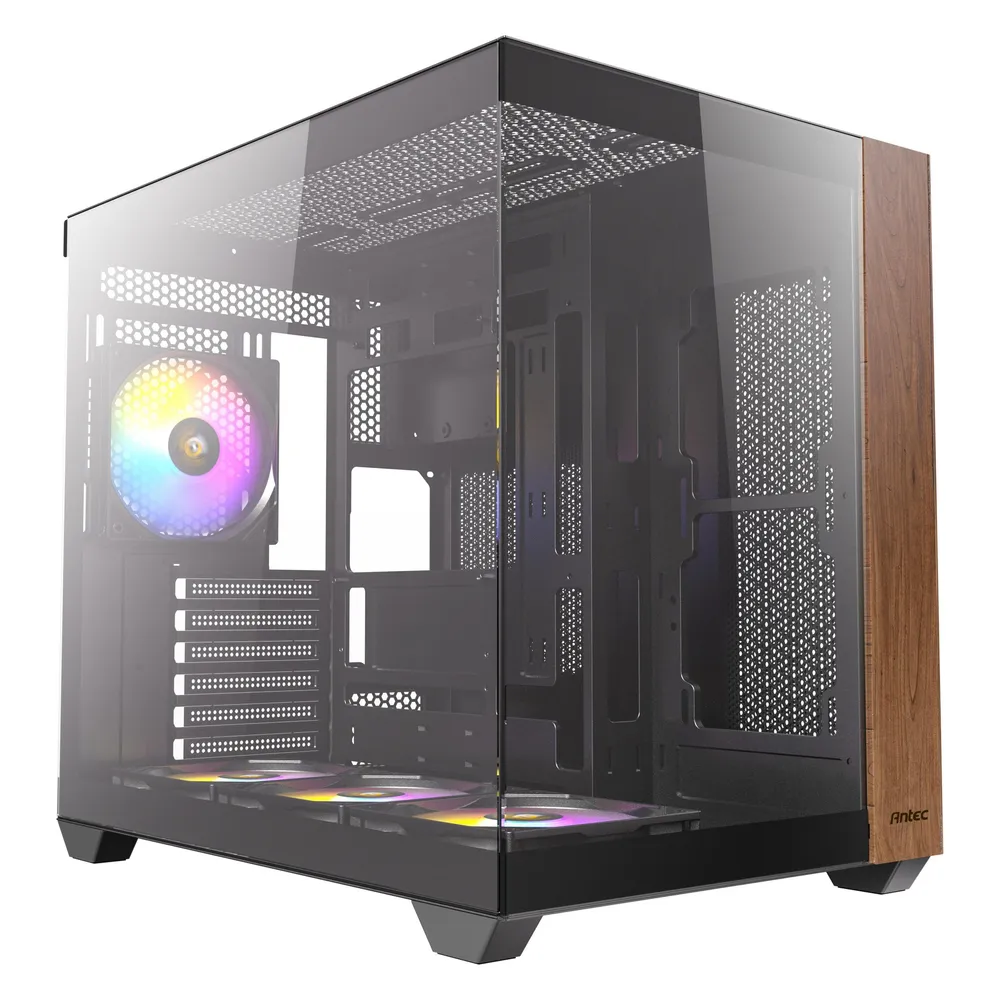 PC Gehaeuse Antec CX800 Midi Tower Schwarz Holz Glas Gaming