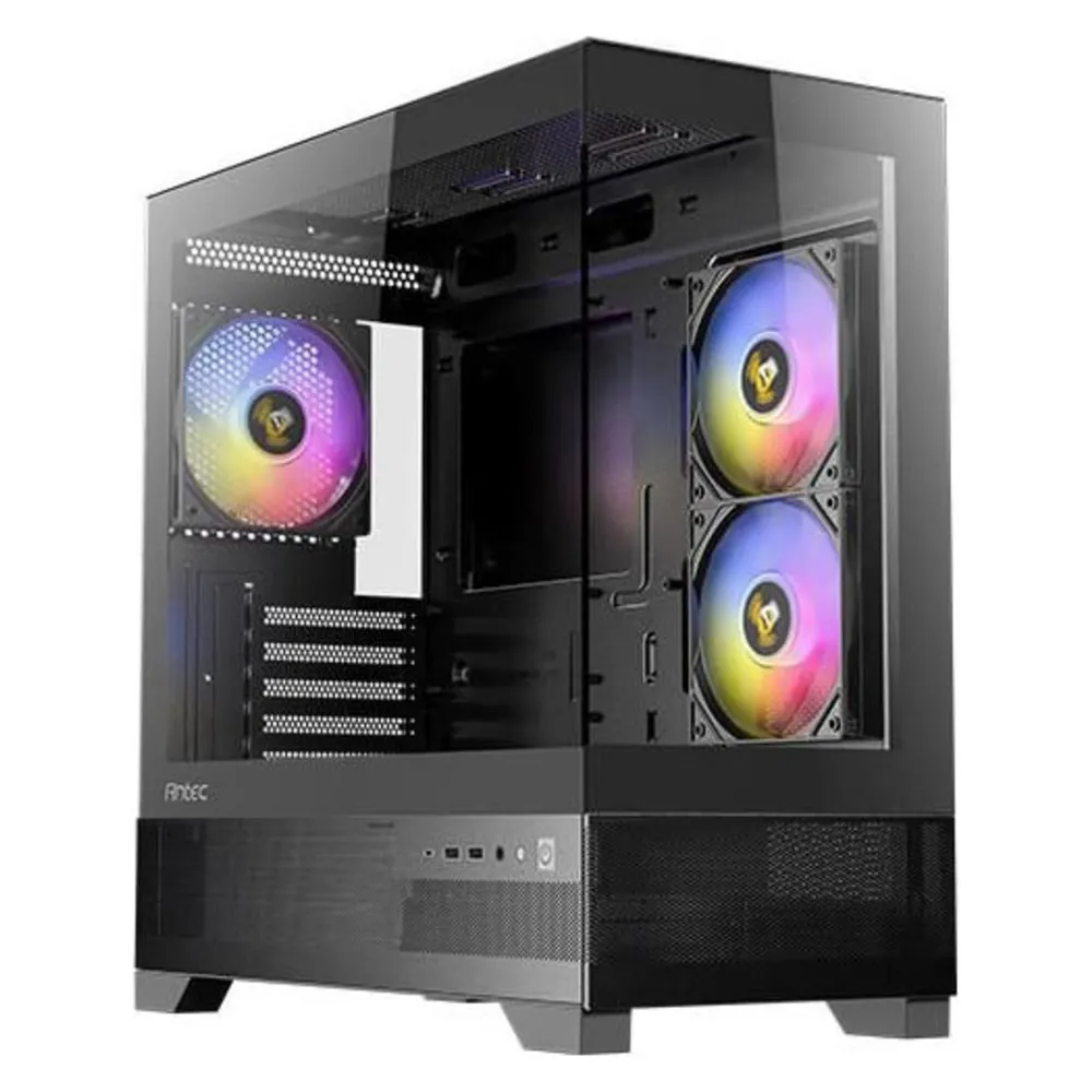 PC-Gehäuse Antec CX500m ARGB Mini Tower Schwarz Glas Seitenteile USB-C