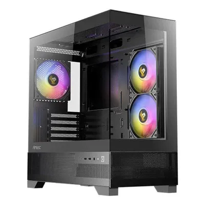 PC-Gehäuse Antec CX500m ARGB Mini Tower Schwarz Glas Seitenteile USB-C