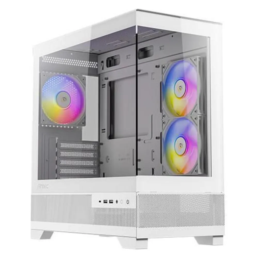 PC-Gehäuse Antec CX500m ARGB Mini Tower Weiß Glas Seitenpanel
