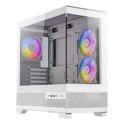 PC-Gehäuse Antec CX500m ARGB Mini Tower Weiß Glas Seitenpanel