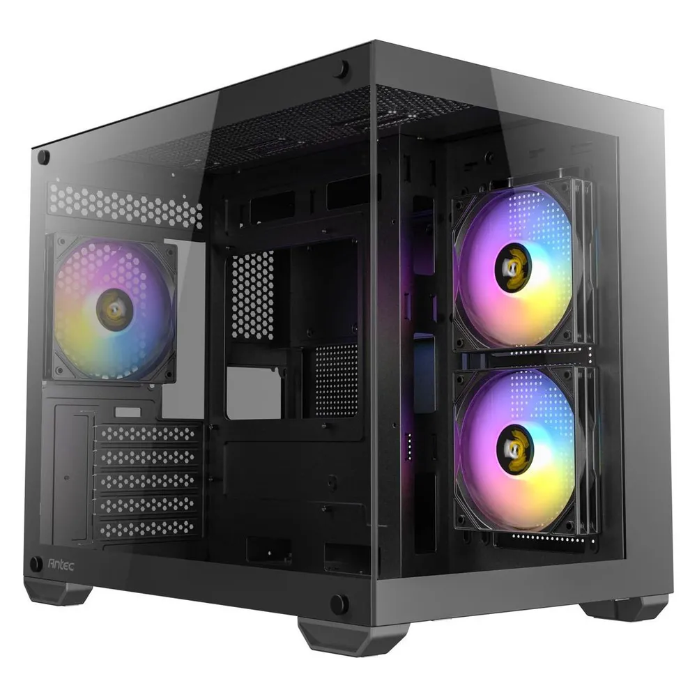 PC-Gehäuse Antec CX600M ARGB Mini Tower Schwarz Glas ITX micro ATX