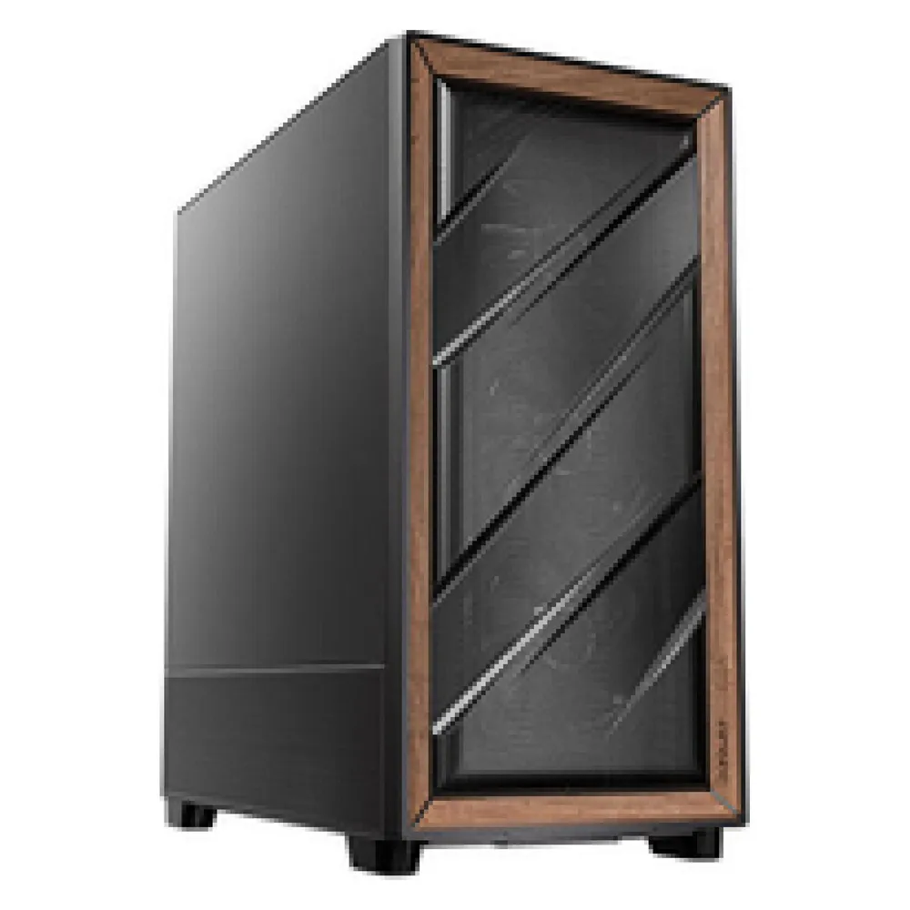 PC-Gehäuse Antec FLUX SE Midi Tower Schwarz Holz ATX Gaming Lüfterfenster