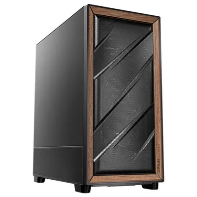 PC-Gehäuse Antec FLUX SE Midi Tower Schwarz Holz ATX Gaming Lüfterfenster