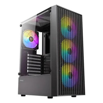 PC-Gehäuse Antec AX27 RGB Midi Tower Schwarz Gaming-Design mit RGB-Beleuchtung