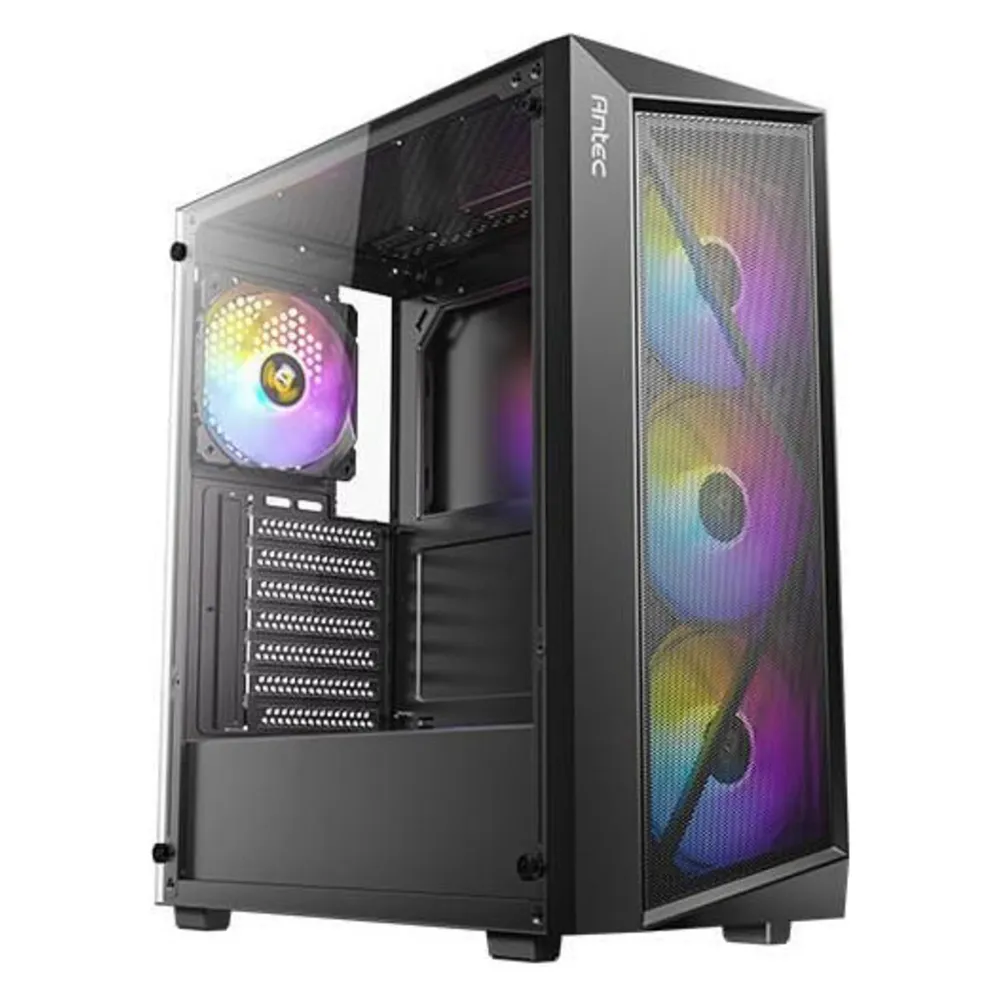 PC-Gehäuse Antec AX67 ARGB Midi Tower Schwarz 4x120mm ARGB Lüfter Glasfenster