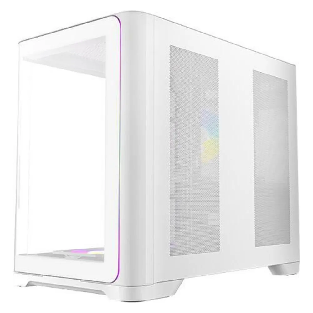 PC-Gehäuse Antec C5 Curve ARGB Midi Tower Weiß USB-C Glas ATX