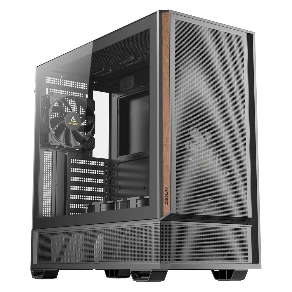 PC-Gehäuse Antec P30 AIR Midi Tower Schwarz ATX ITX mATX Glas Holz