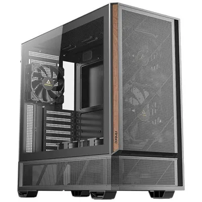 PC-Gehäuse Antec P30 AIR Midi Tower Schwarz ATX ITX mATX Glas Holz