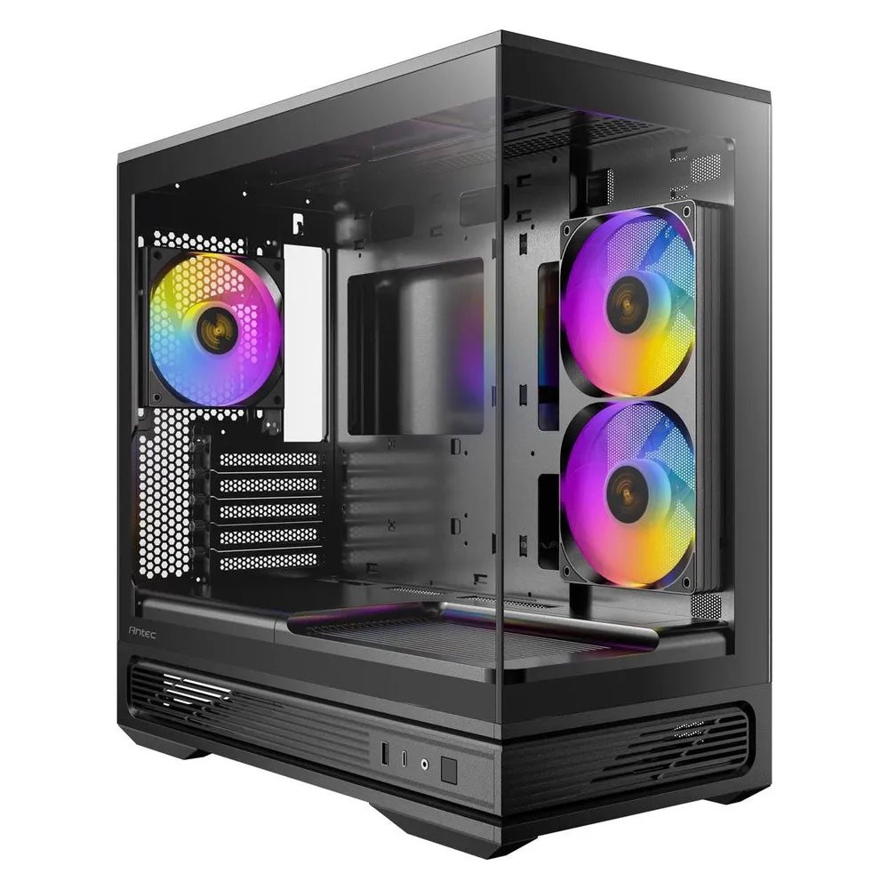Caja PC Antec C2M ARGB Mini Tower Gehärtetes Glas Schwarz mit Fenster ARGB