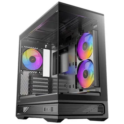 Caja PC Antec C2M ARGB Mini Tower Gehärtetes Glas Schwarz mit Fenster ARGB