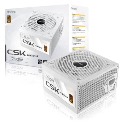 Fuente de Alimentación Antec CSK750DC WHITE 750W 80 PLUS Bronze ATX no modular