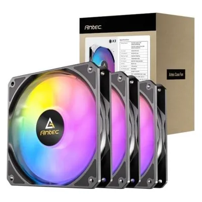 Gehäuselüfter ANTEC P12 RGB 3er-Set 12 cm Schwarz mit RGB Steuerung