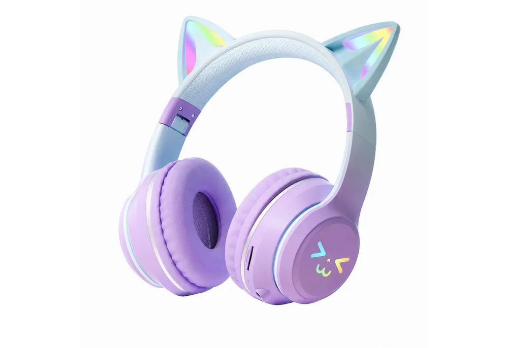 ANYSUN Bluetooth Kopfhörer,RGB-LED-Leuchten,Bluetooth 5.1,HiFi Sound, Over-Ear-Kopfhörer (Bluetooth, 60dB Rauschunterdrückung,Einstellbar,Kopfhörer Bluetooth für Reise)
