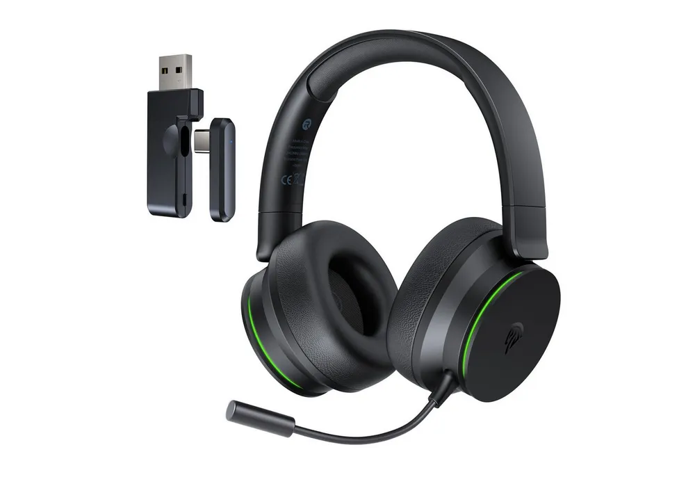 ANYSUN Gaming-Headset,Bluetooth Gaming-Kopfhörer,abnehmbares Mikrofon, Gaming-Headset (Bluetooth 5.3,Noise Cancelling, Bluetooth Headset,Bluetooth& 2,4 GHz,PC, PS5, PS4,Switch, Mobilgeräte)