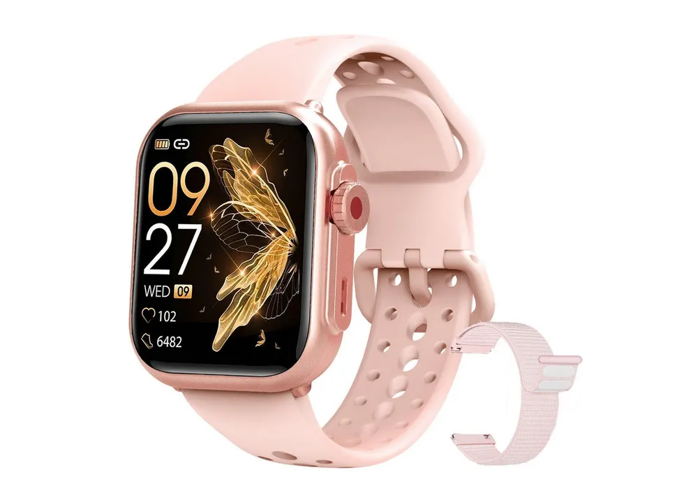 ANYSUN Smartwatch Damen Herren mit 1000mAh Akku, Smartwatch (4.65 cm/1,83 Zoll) Fitness Tracker Uhr für Damen Herren 30 Tage Ultralange Standby, 24H Telefonfunktion/Herzfrequenz/SpO2/Schlaf,100+Sportmodi Android iOS