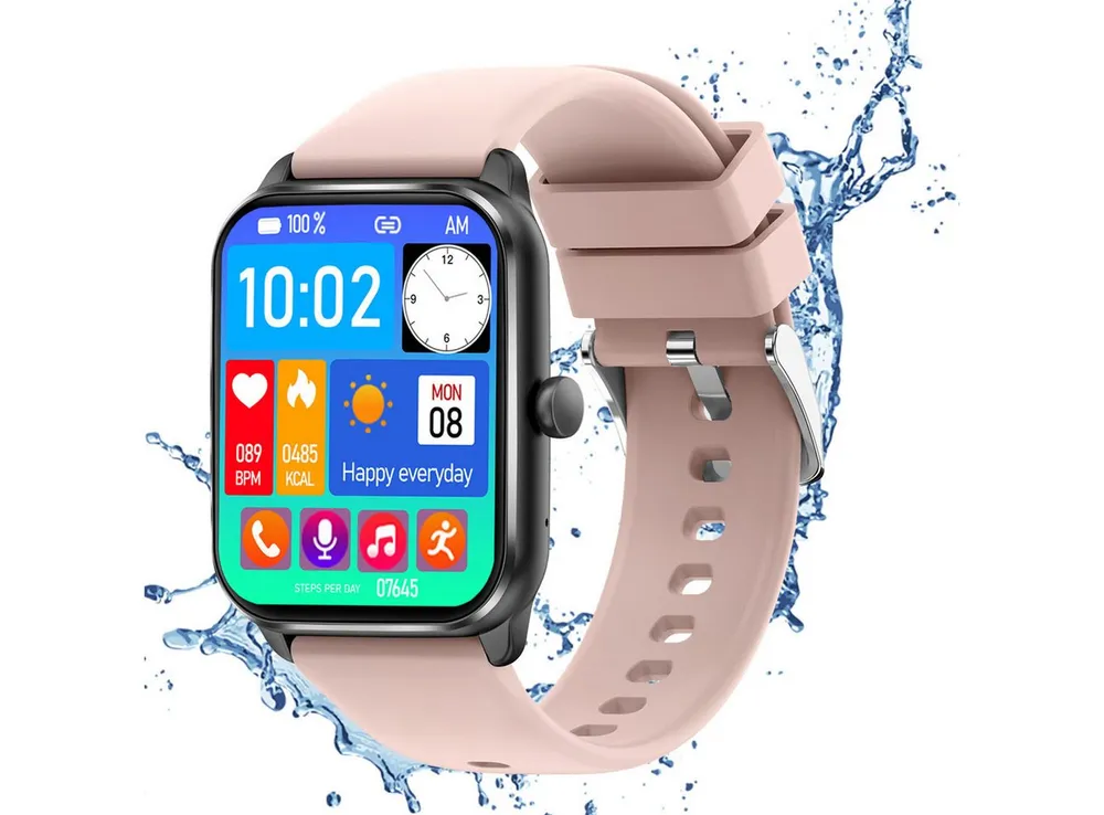 ANYSUN Smartwatch Herren Damen, mit Telefonfunktion Smartwatch (1,85 Zoll, TFT-Volltouch) 110+ Sportmodi Sportuhr mit Schrittzähler/Herzfrequenzmonitor, /Schlafmonitor, IP68 Wasserdicht Fitnessuhr für iOS Android