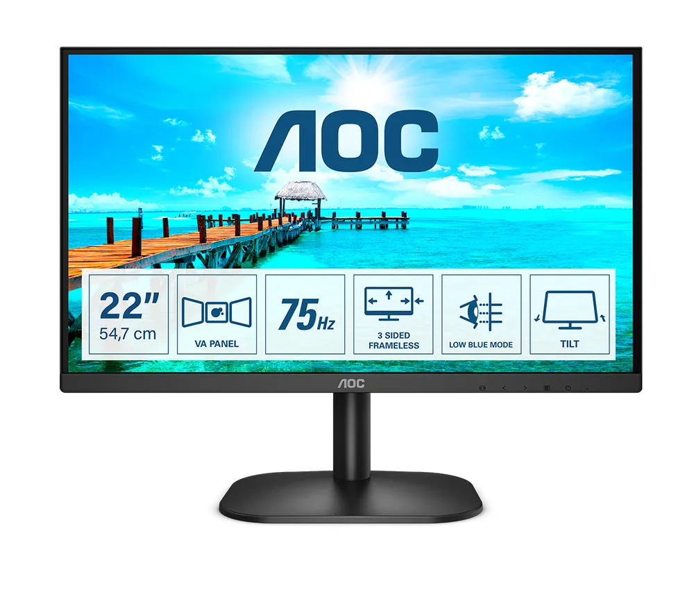 AOC 22B2H Monitor 54.6cm (21.5") Full HD | 22b2h | VA - 6.5ms