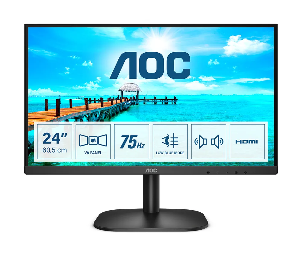 AOC B2 24B2XDAM LED display 60,5 cm (23.8") 1920 x 1080 Pixel Full HD Schwarz