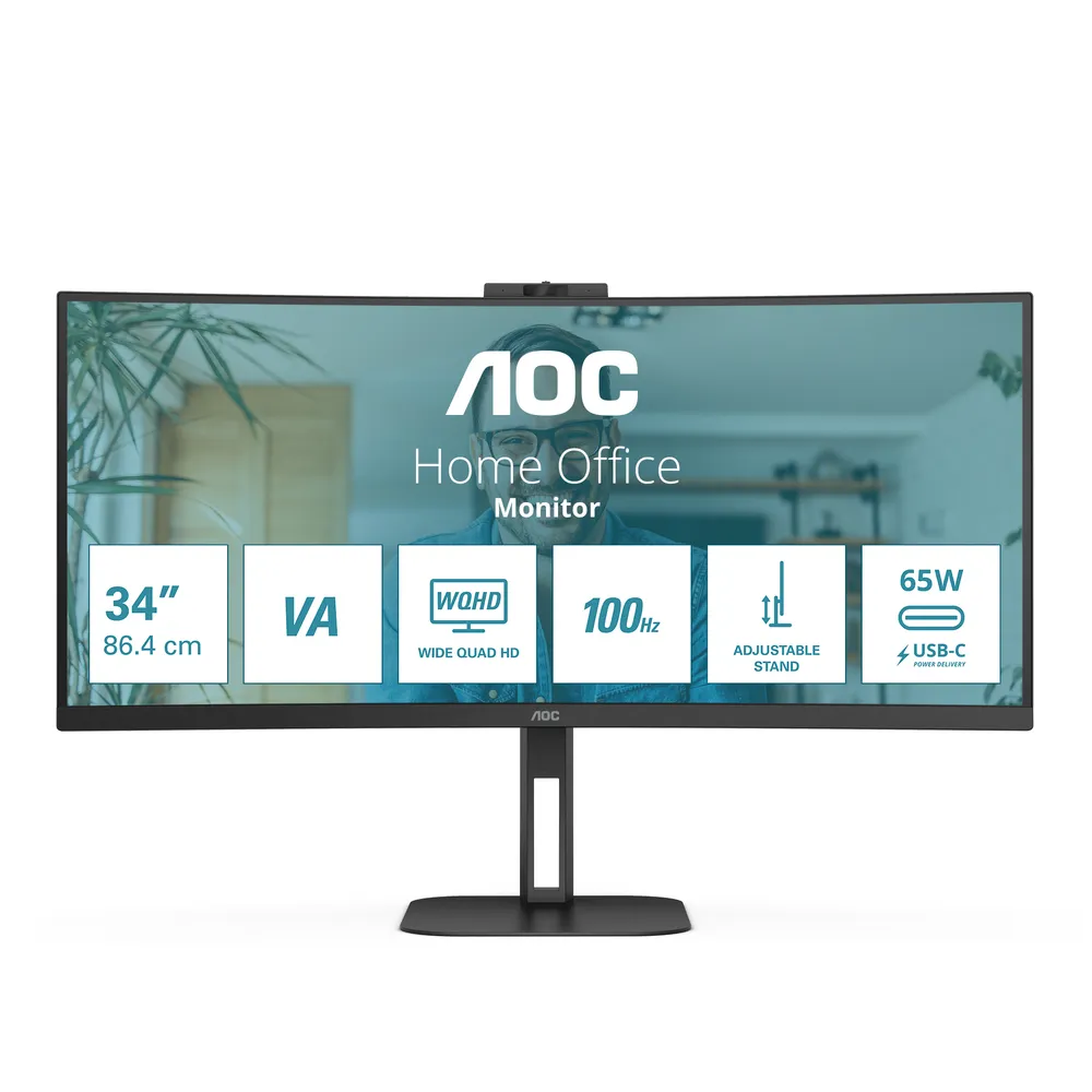 AOC Value-line CU34V5CW/BK | cu34v5cw/bk | V5 series - LED-Monitor