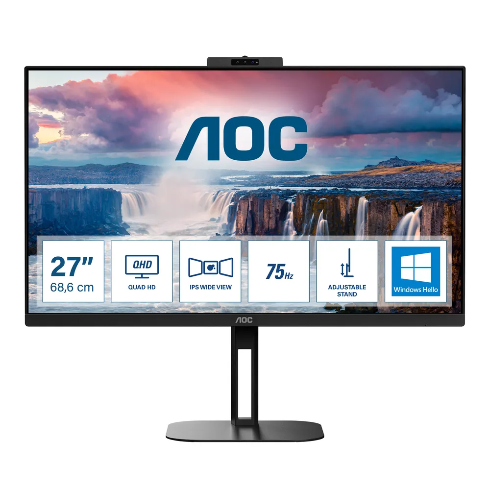 AOC Value-line Q27V5CW/BK Monitor 68.6cm (27") WQHD | q27v5cw/bk | IPS - 4ms