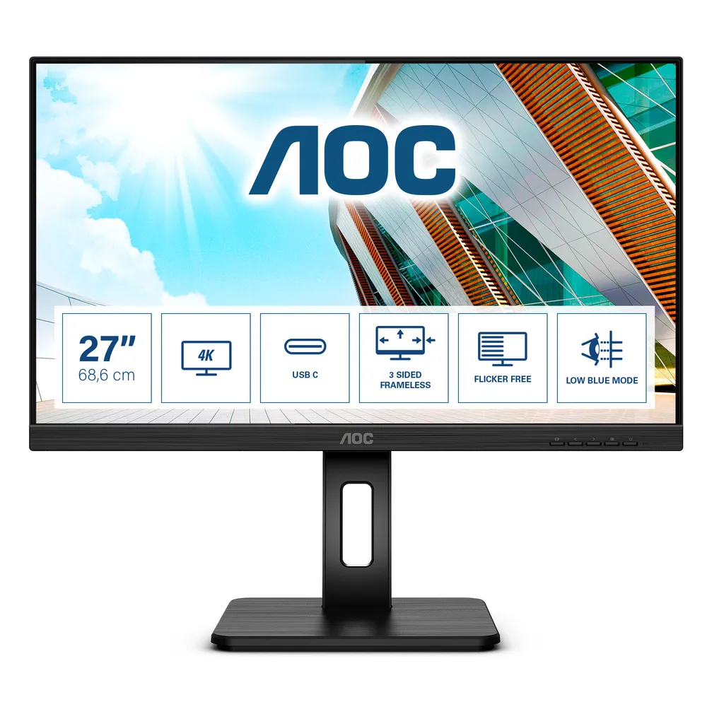 AOC U27P2CA Computerbildschirm 68,6 cm (27") 3840 x 2160 Pixel U27P2CA