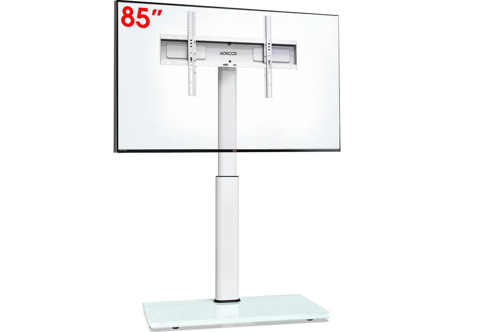 AOKCOS TV-Ständer hohe TV-Halterung, 43-85 Zoll, (bis 85 Zoll, höhenverstellbar, schwenkbar ±30°, neigbar -2° bis +10)