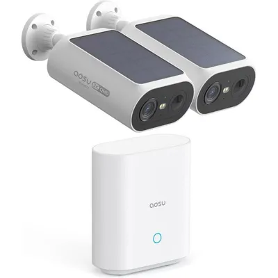 Überwachungskamera Aosu C8E-2H 2K Nachtsicht Außen KI Solarpanel Zwei-Wege-Audio