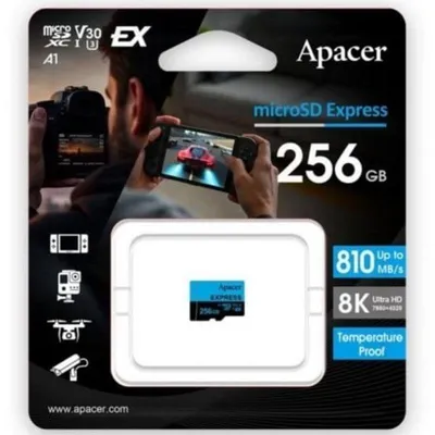microSD-Karte Apacer microSD Express 256GB 810MBs Hochgeschwindigkeit V30 A1
