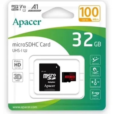 Apacer microSDHC 32 GB Klasse 10 UHS-I SD-Adapter 100 MB/s