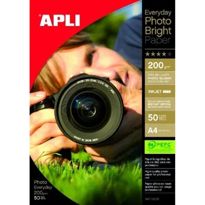Fotopapier APLI 12239 A4 200 g glänzend Soforttrocknung 50 Blatt